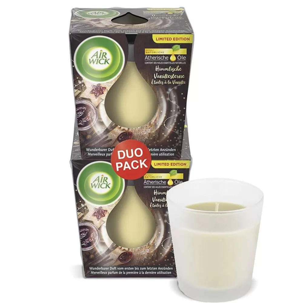 Air Wick Duftkerzen^ Wohlfuhl-Duftkerze Duo Himmlische Vanillesterne 2X105G