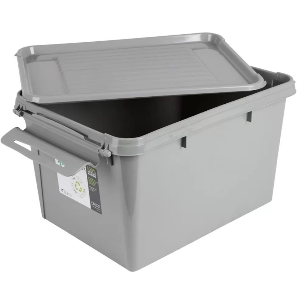 Plast 1 Aufbewahrungsboxen^Aufbewahrungsbox Recycled Mit Deckel 32L Grau