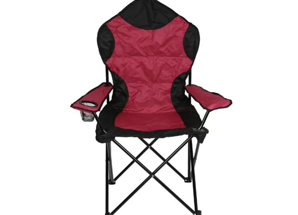 Pseudohersteller Campingstühle^Camping-Klappsessel Deluxe Bordeaux/Schwarz