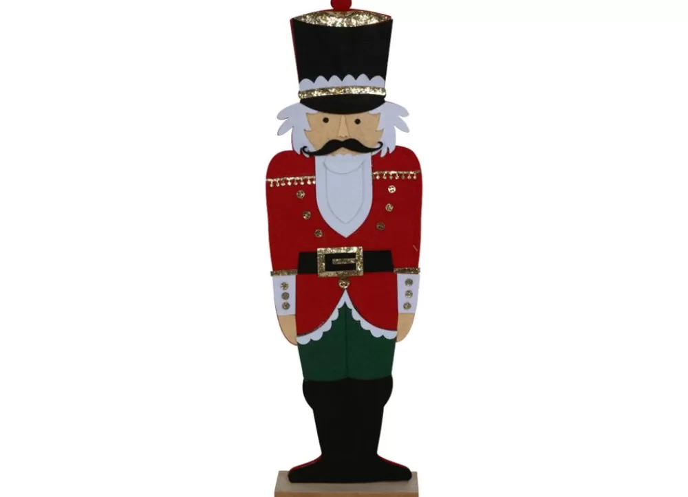 New Home Christmas Weihnachtsfiguren^Deko-Figur Nussknacker Aus Filz 90Cm Rot