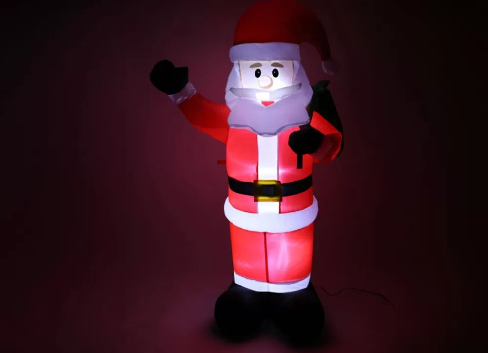 New Home Christmas Weihnachtsfiguren^Dekofigur Weihnachtsmann Mit Geblase Und 7 Leds 1,5M