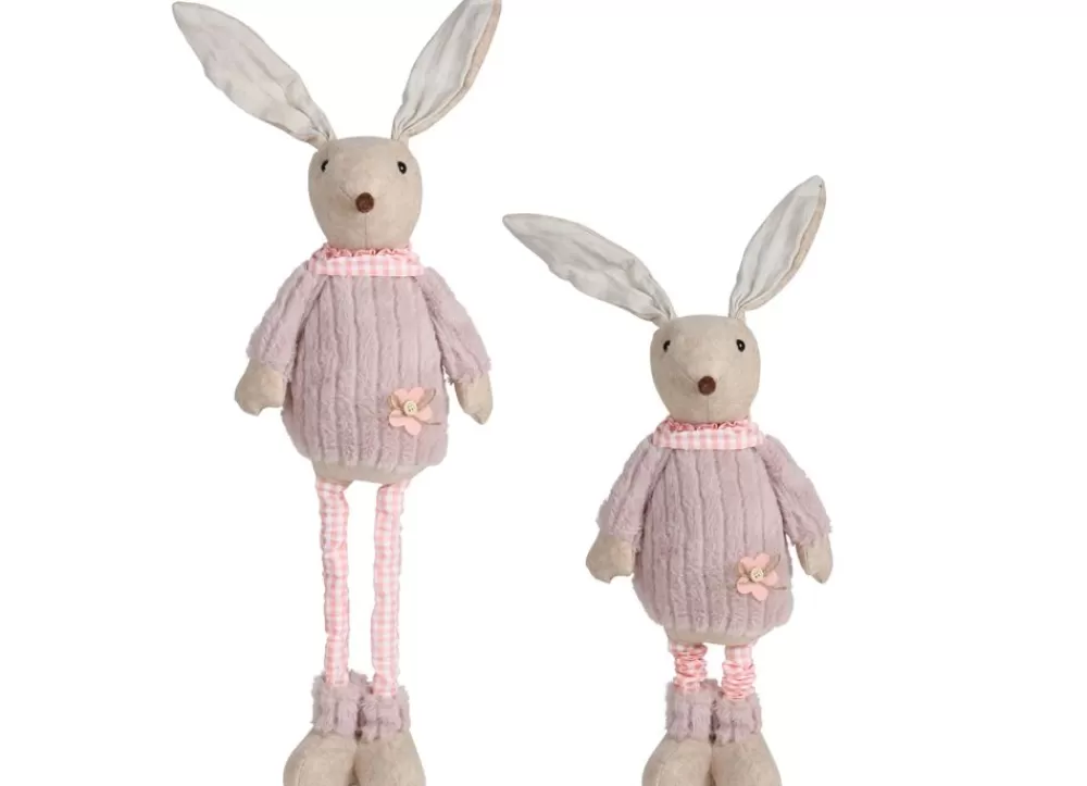 New Home Gartenfiguren^Deko-Hase Mit Teleskopbeinen 70Cm Rosa