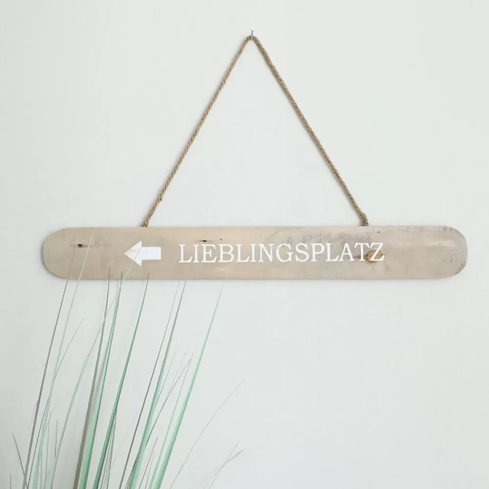 TP Sonstige Innendeko^Deko-Holzschild Lieblingsplatz 78Cm