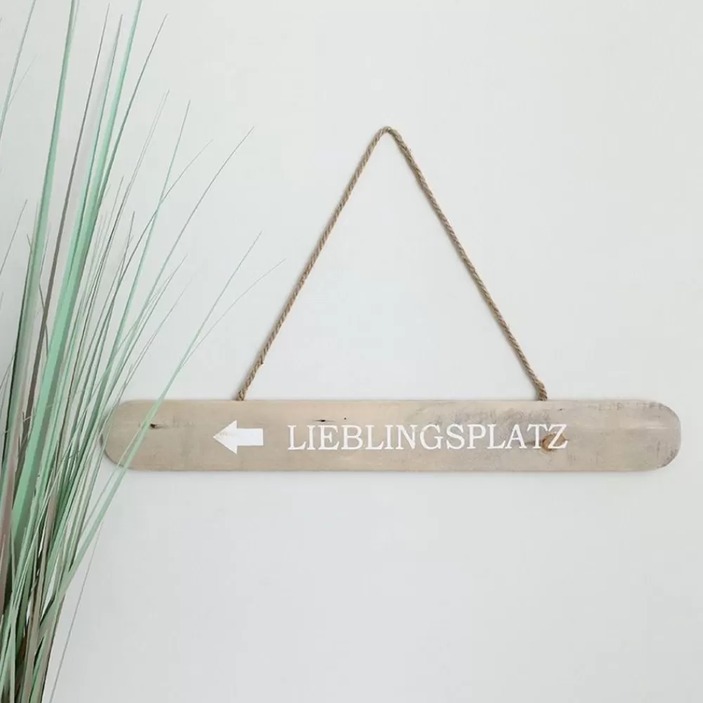 TP Sonstige Innendeko^Deko-Holzschild Lieblingsplatz 78Cm