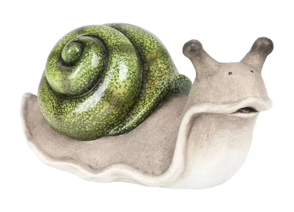 TP Gartenfiguren^Deko-Schnecke Mit Glasiertem Haus 40X20,5X19,5Cm