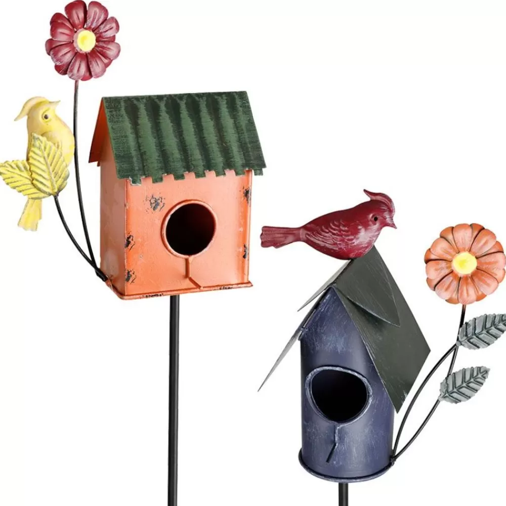 TP Gartenstecker^Deko-Vogelhauschen Mit Gartenstecker