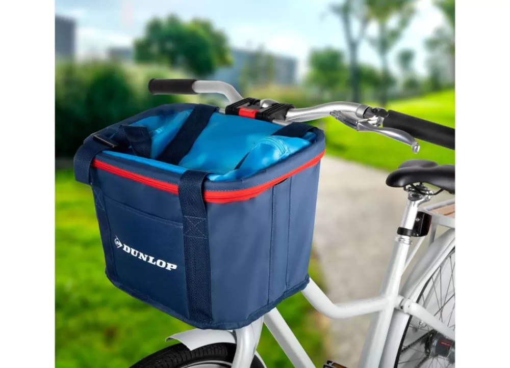 Dunlop Fahrradzubehör^ Fahrradkorb Mit Tragegriffen 15L Blau