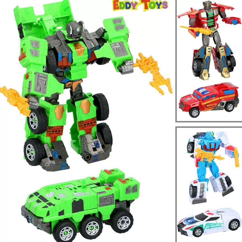 Eddy Toys Spielzeug Für Drinnen^ Transformer-Roboterauto 2In1