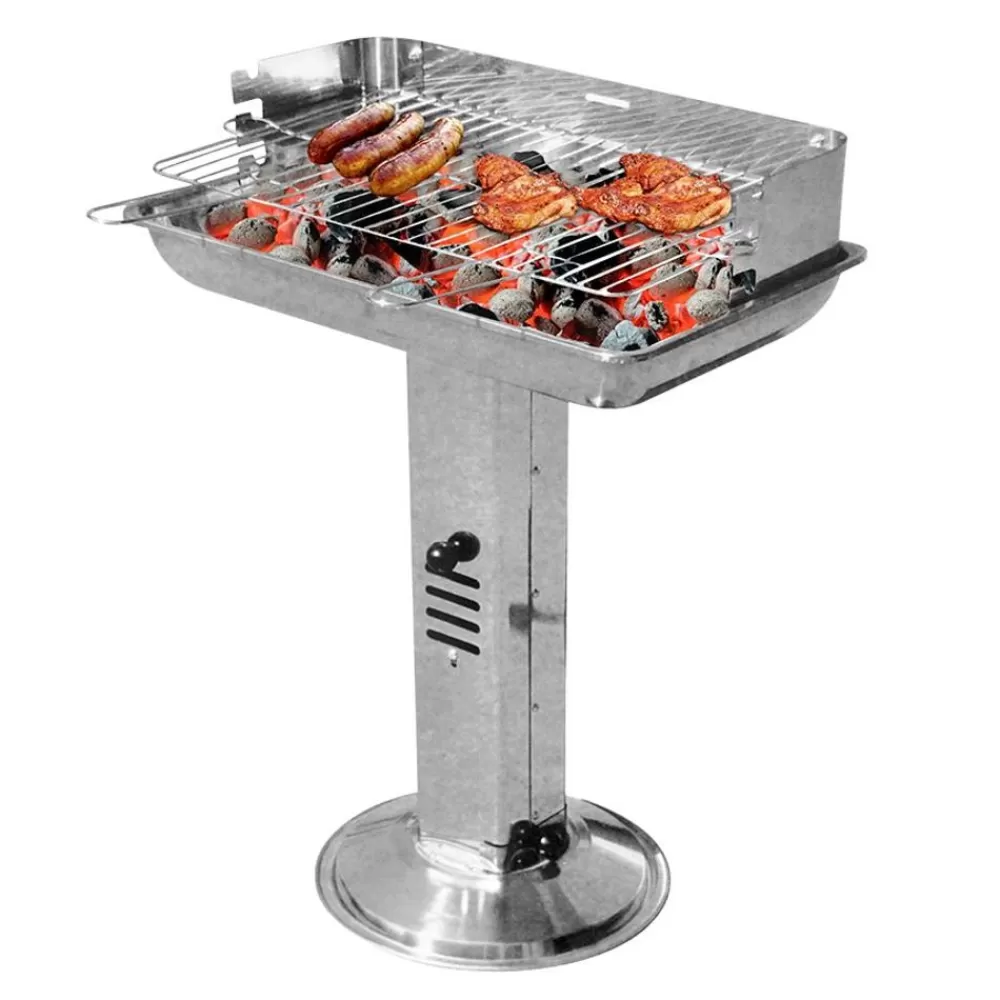 TP Grill Und Barbecue^Edelstahl-Saulengrill 50X76X31Cm