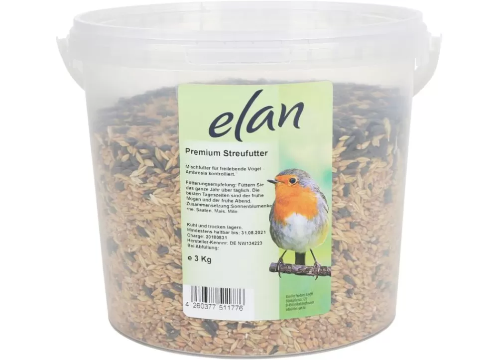 Elan Tiernahrung^ Streufutter Im Eimer 3Kg