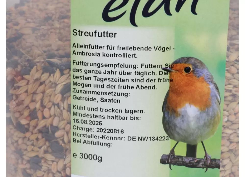 Elan Tiernahrung^ Streufutter Im Eimer 3Kg