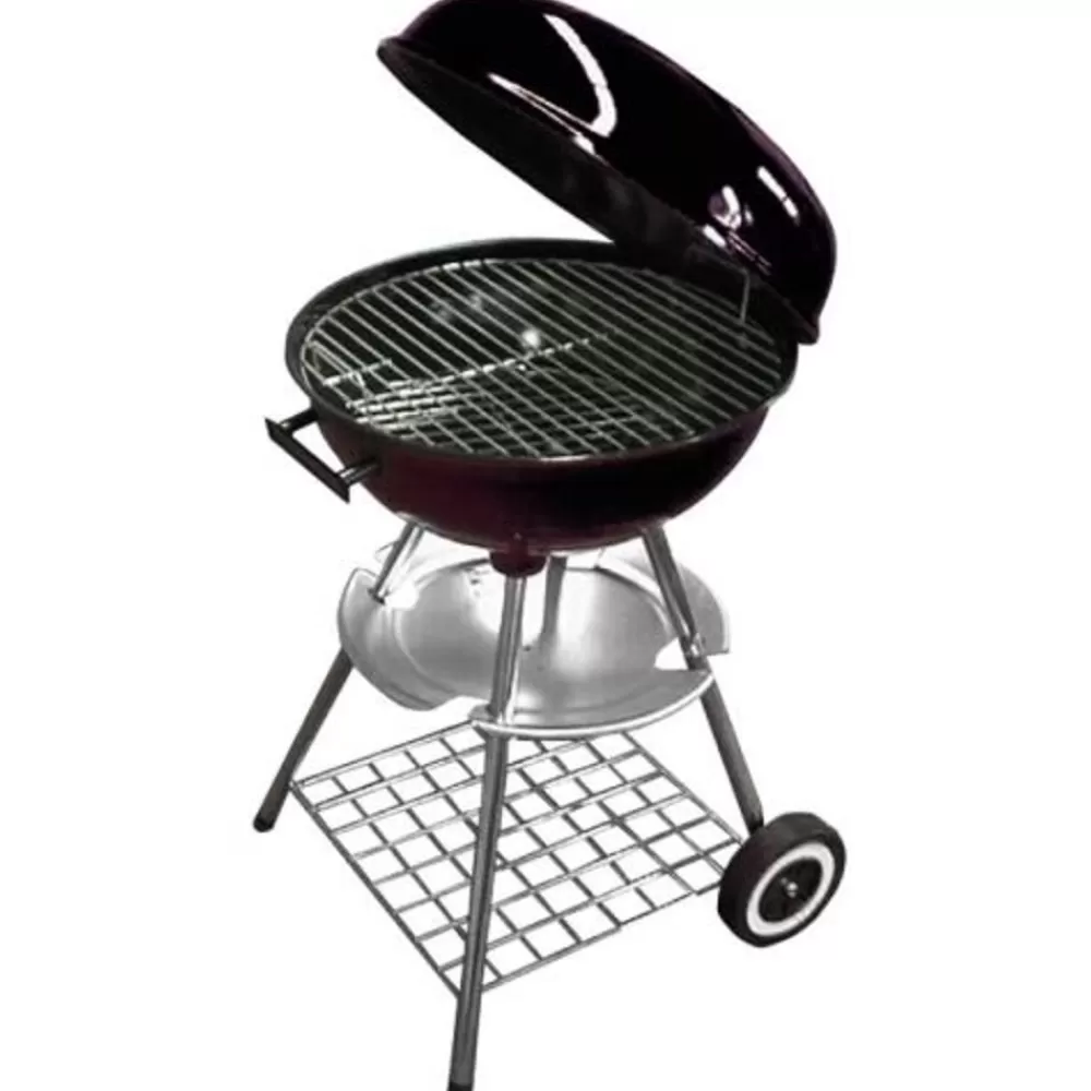 TP Grill Und Barbecue^Emaille-Kugelgrill-Wagen Schwarz