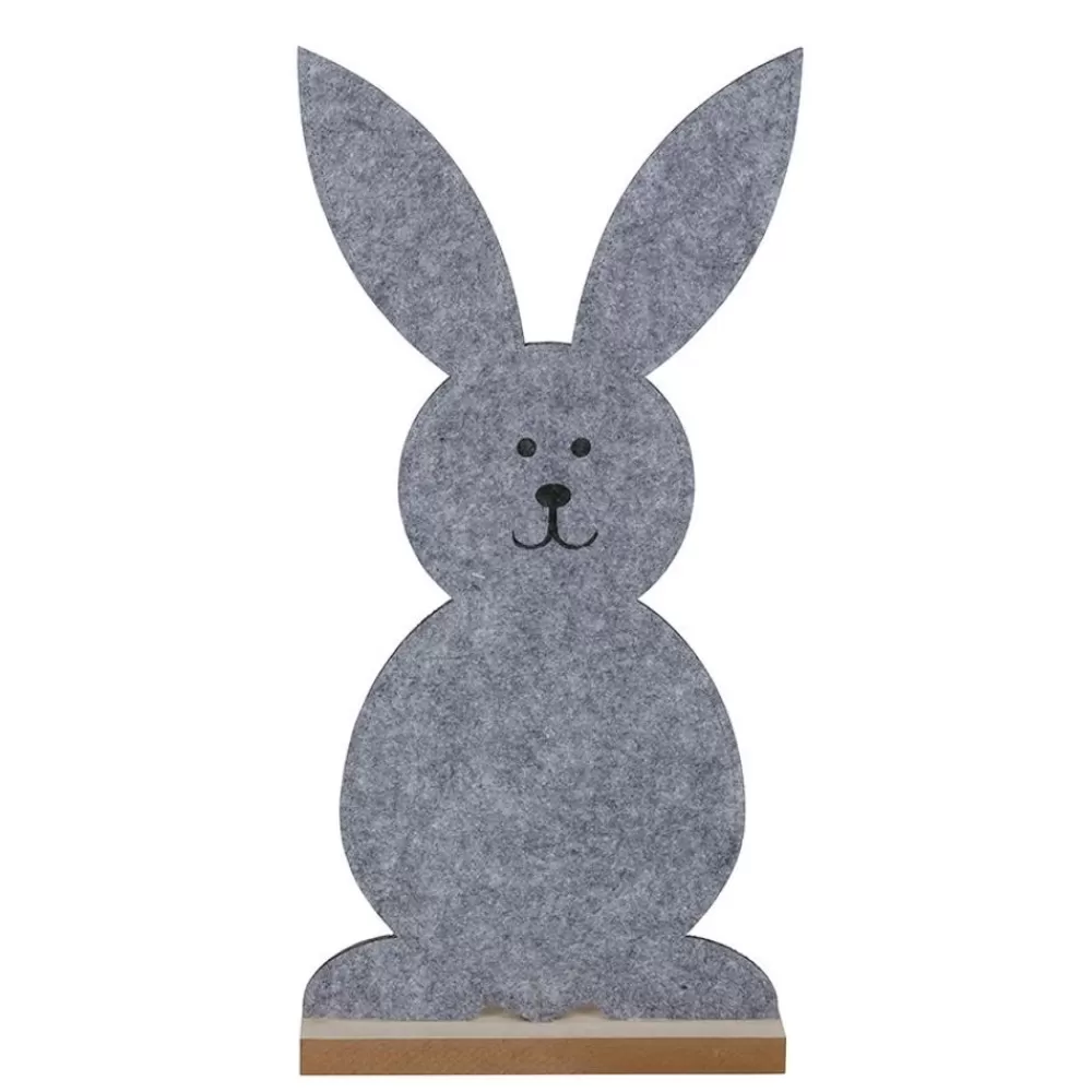 New Home Easter Gartenfiguren^Filz-Dekofigur Osterhase 62Cm Hellgrau