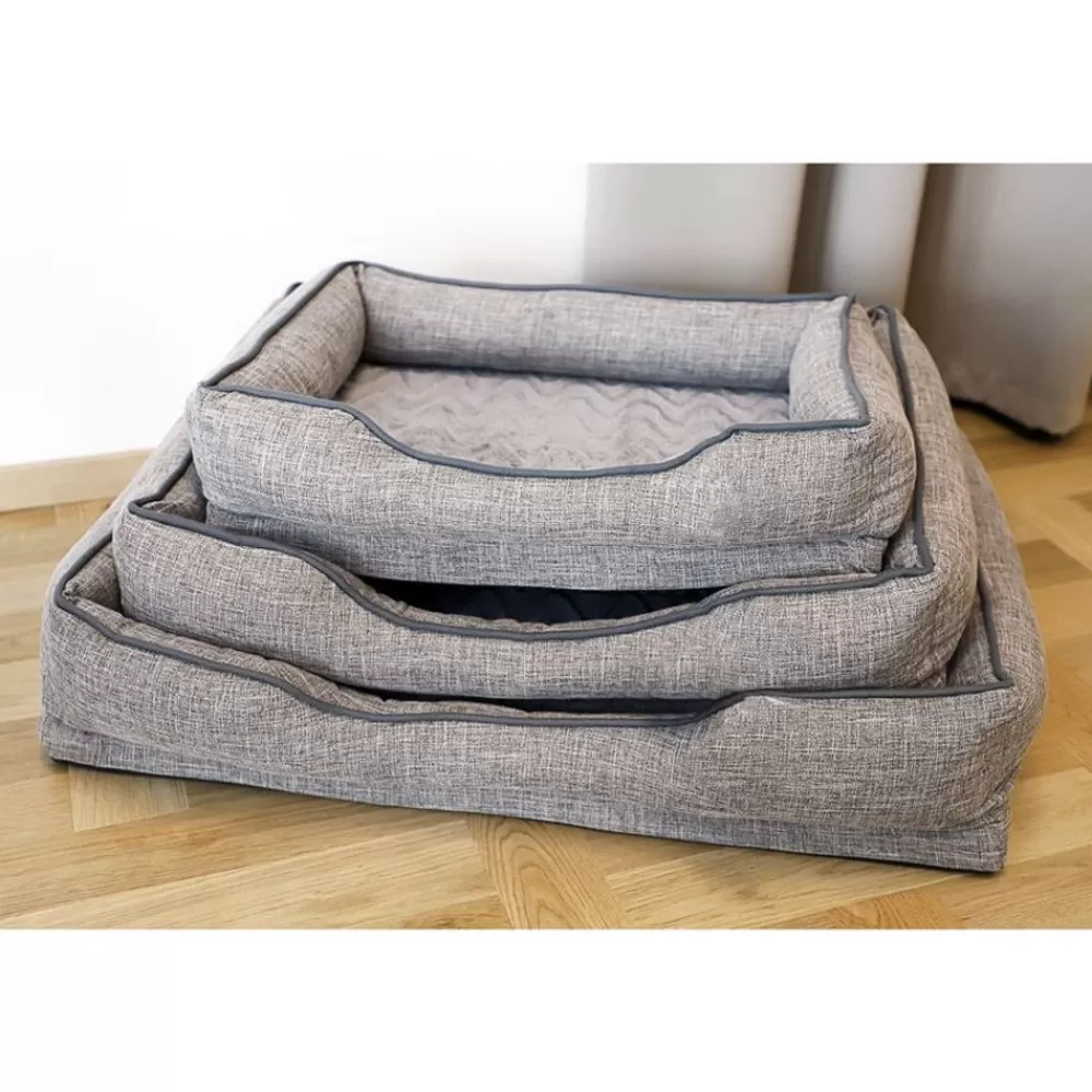 TP Hundebetten^Gepolstertes Hundebett Gr. S 65X49X17Cm Grau