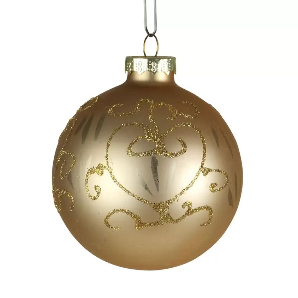 New Home Christmas Weihnachtsbaumkugeln^Glitzerkugeln 12Er-Set 7Cm Gold