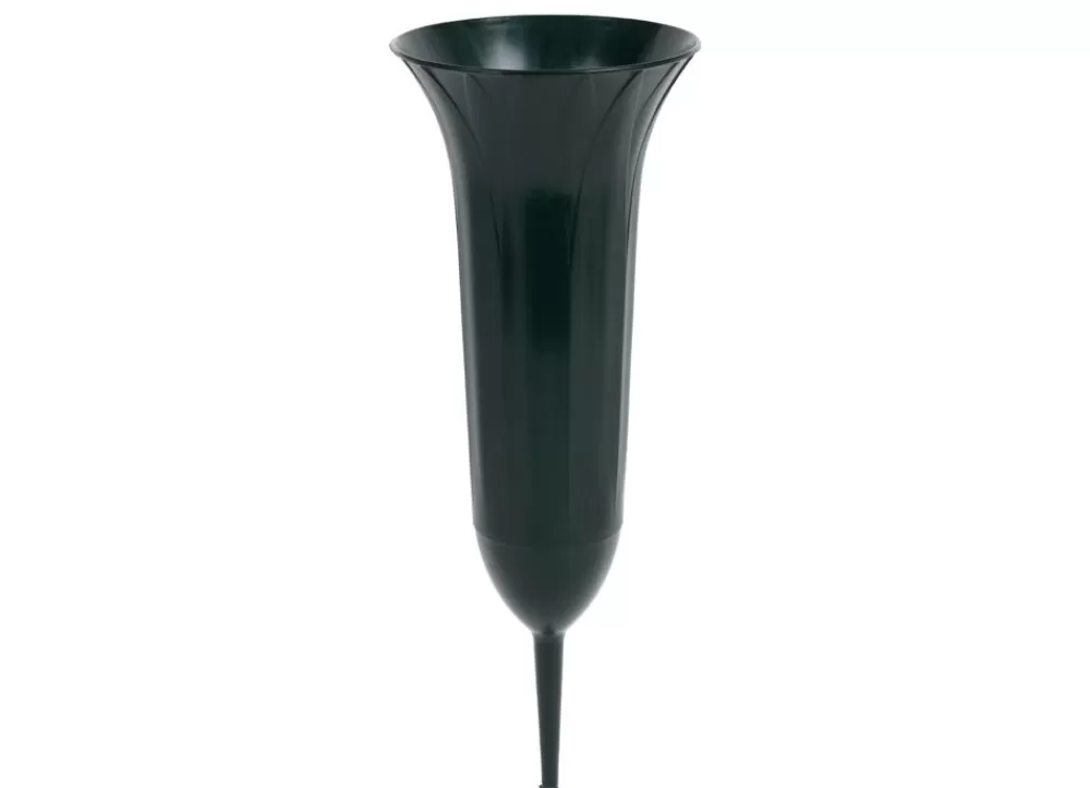 TP Gartenstecker^Grabvase 31Cm Grun