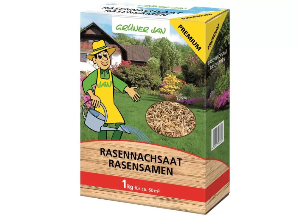 Grüner Jan Rasensamen^Gruner Jan Rasensamen Rasennachsaat Premium 1Kg