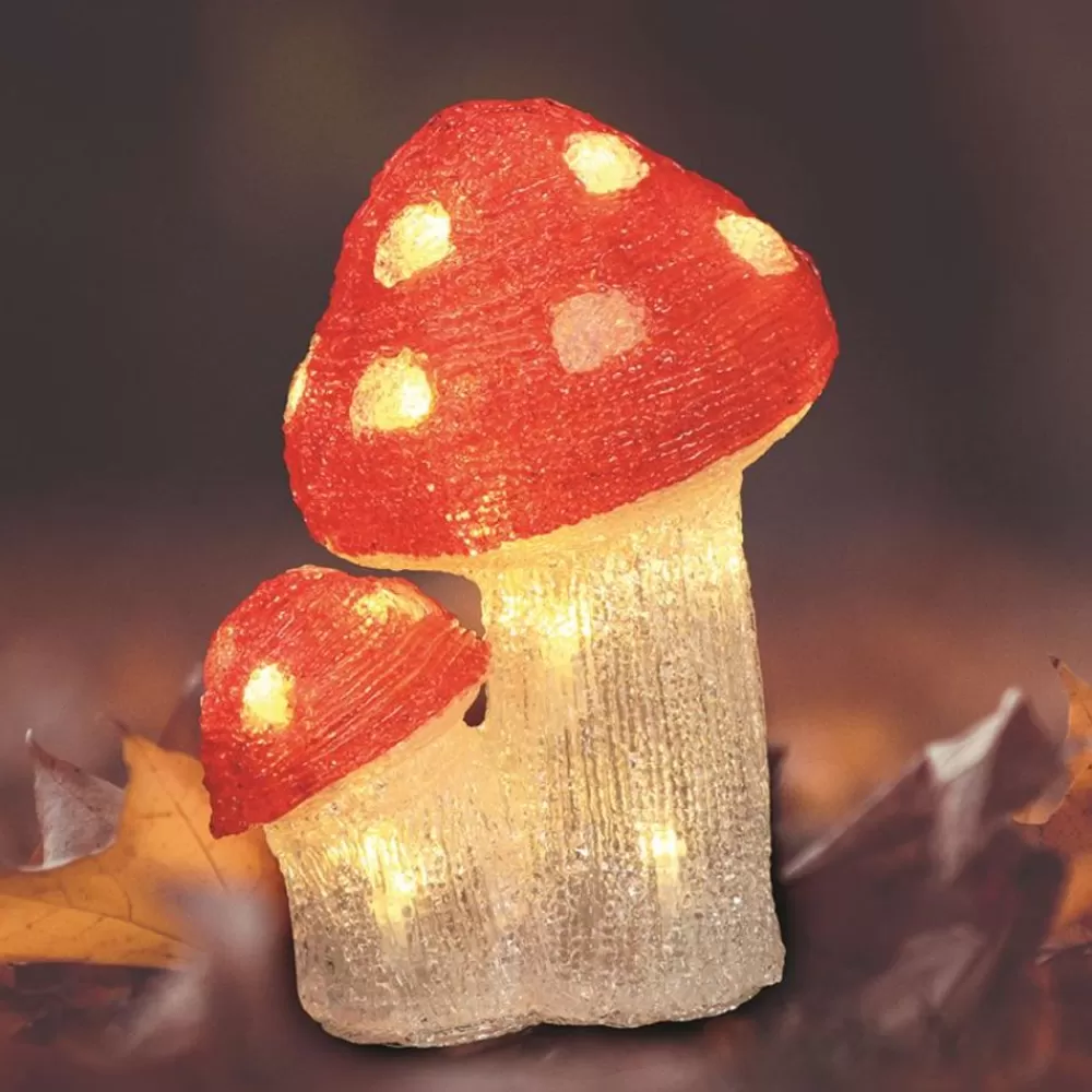 New Home Autumn Leuchtdeko^Herbstdeko Mit 24 Leds Warmweis Pilz