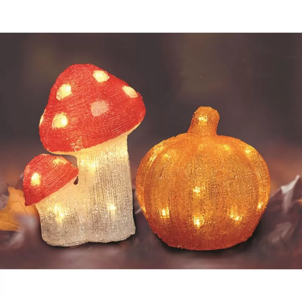 New Home Autumn Leuchtdeko^Herbstdeko Mit 24 Leds Warmweis Pilz