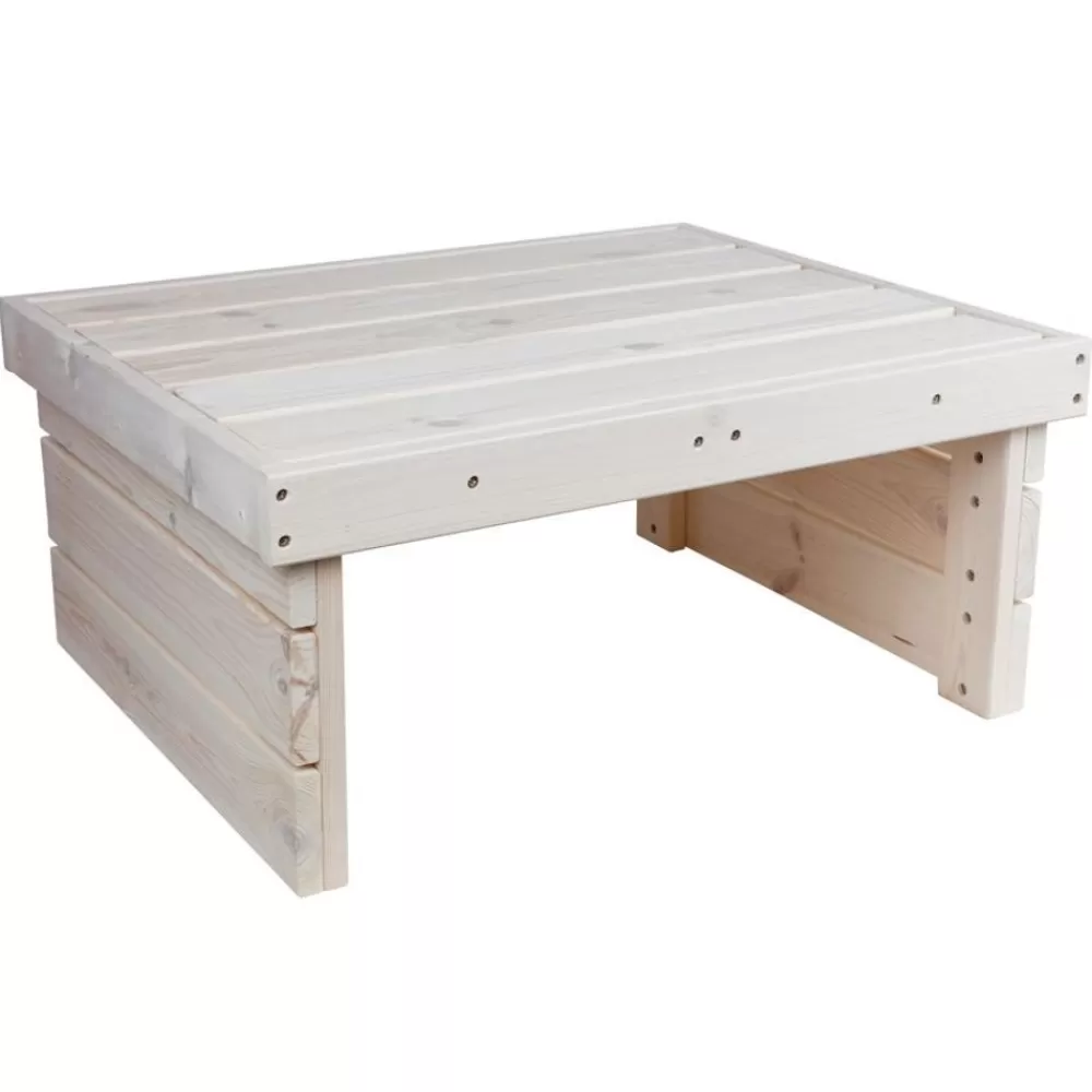 TP Gartentische^Holz-Gartentisch 70X32X59Cm White-Washed