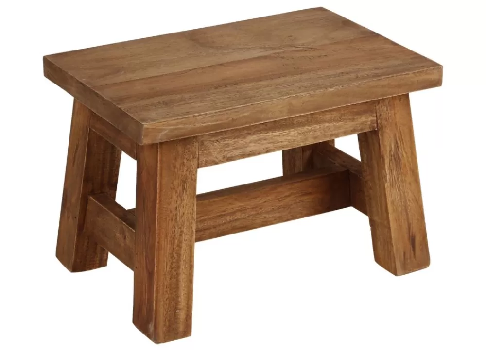 TP Sitzmöbel^Holz-Hocker Ranch Rustikal 30X20X20Cm Natur