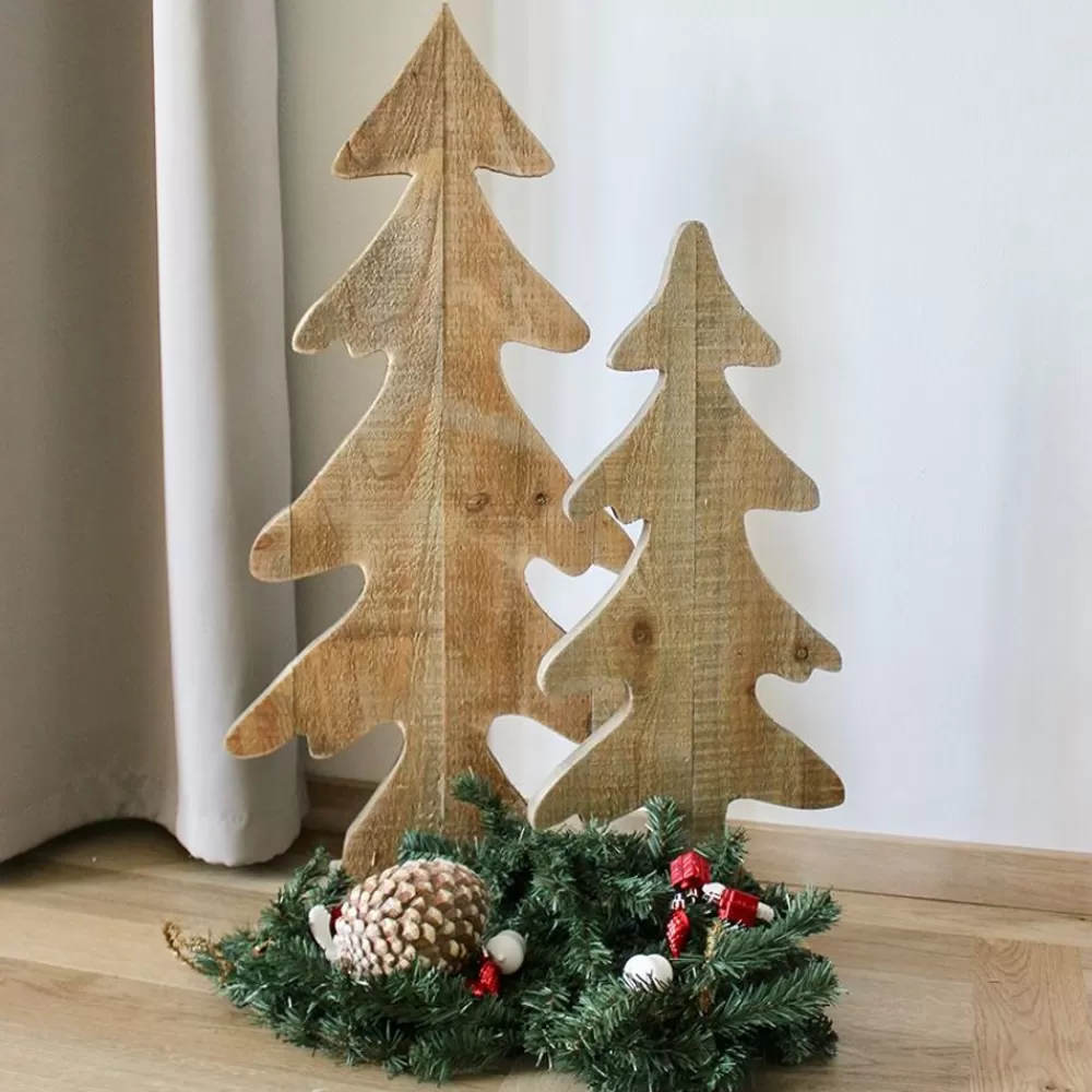 TP Holzdeko^Holz-Weihnachtsbaum Klein 28,5X65X10Cm