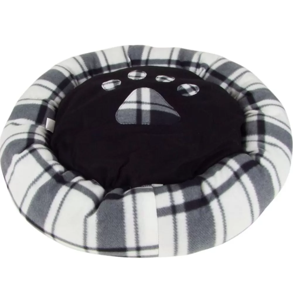 TP Hundebetten^Hundebett Rund Mit Pfoten-Aufdruck Grose S 60Cm