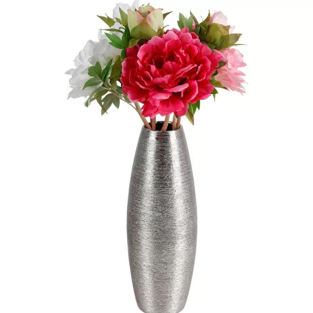 New Home Vasen Und Schalen^Keramik-Vase 12X32Cm Silber