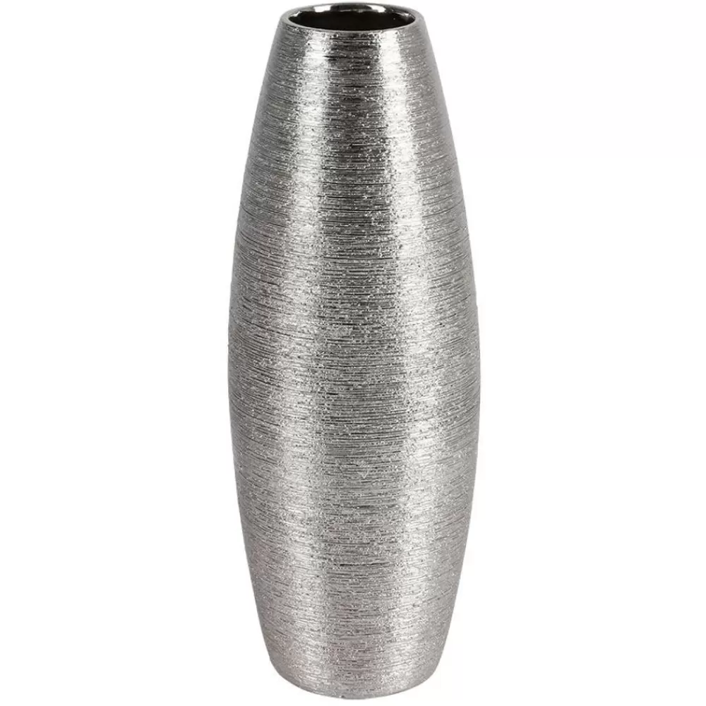 New Home Vasen Und Schalen^Keramik-Vase 12X32Cm Silber