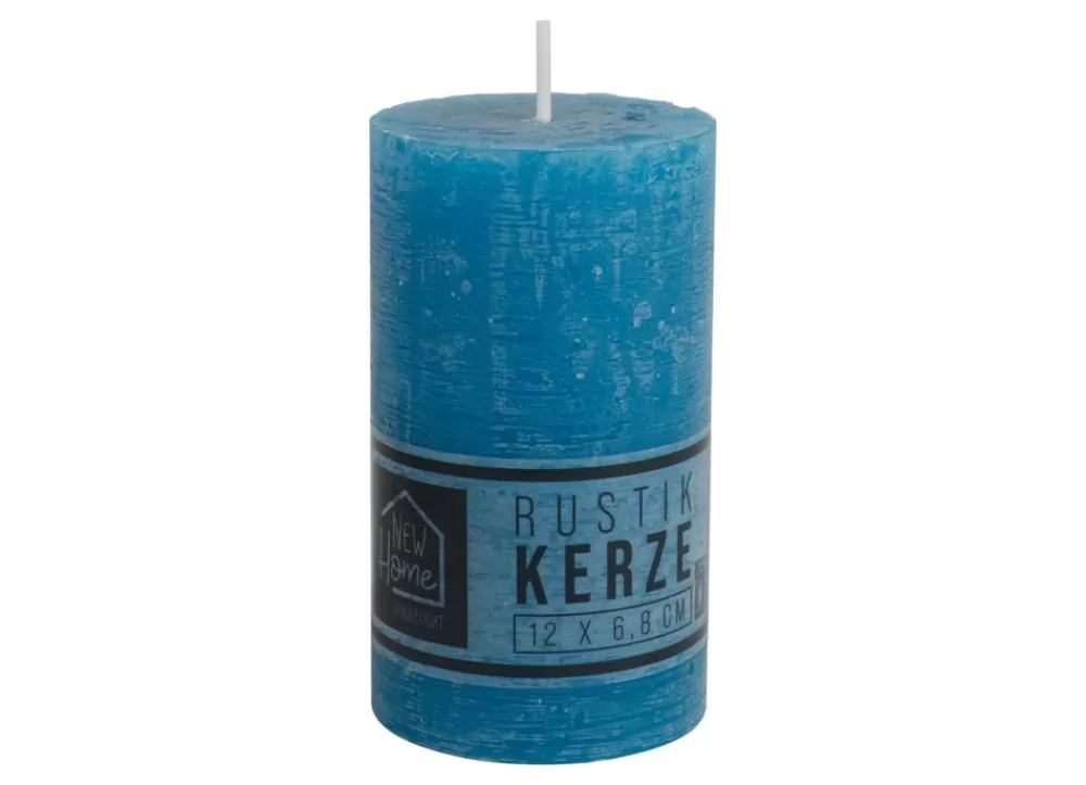 New Home Candlelight Stumpenkerzen^Kerze Rustikal 68X120Mm Petrol