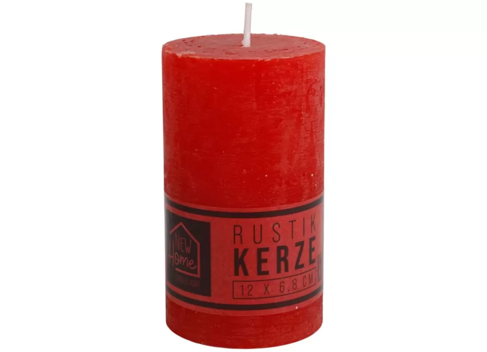 New Home Candlelight Stumpenkerzen^Kerze Rustikal 68X120Mm Rot