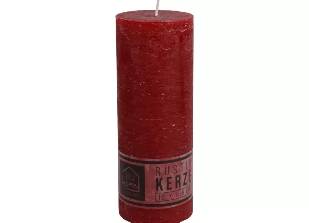 New Home Candlelight Stumpenkerzen^Kerze Rustikal 68X180Mm Bordeaux