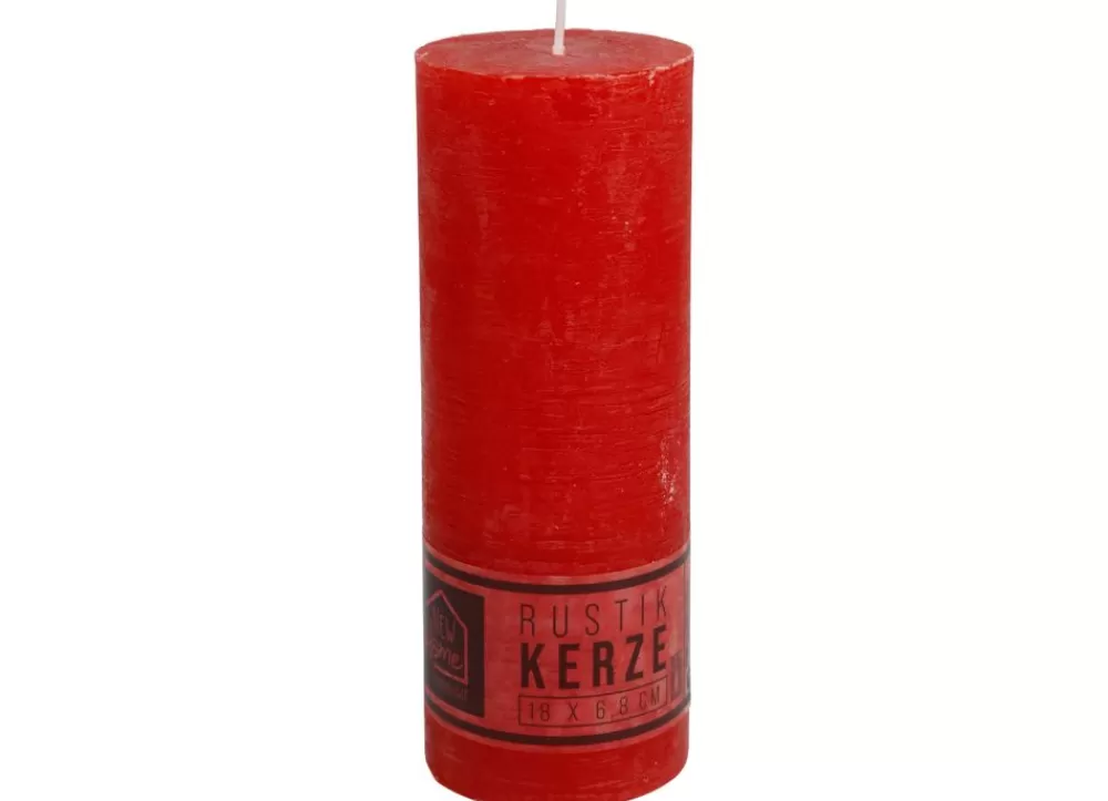 New Home Candlelight Stumpenkerzen^Kerze Rustikal 68X180Mm Rot