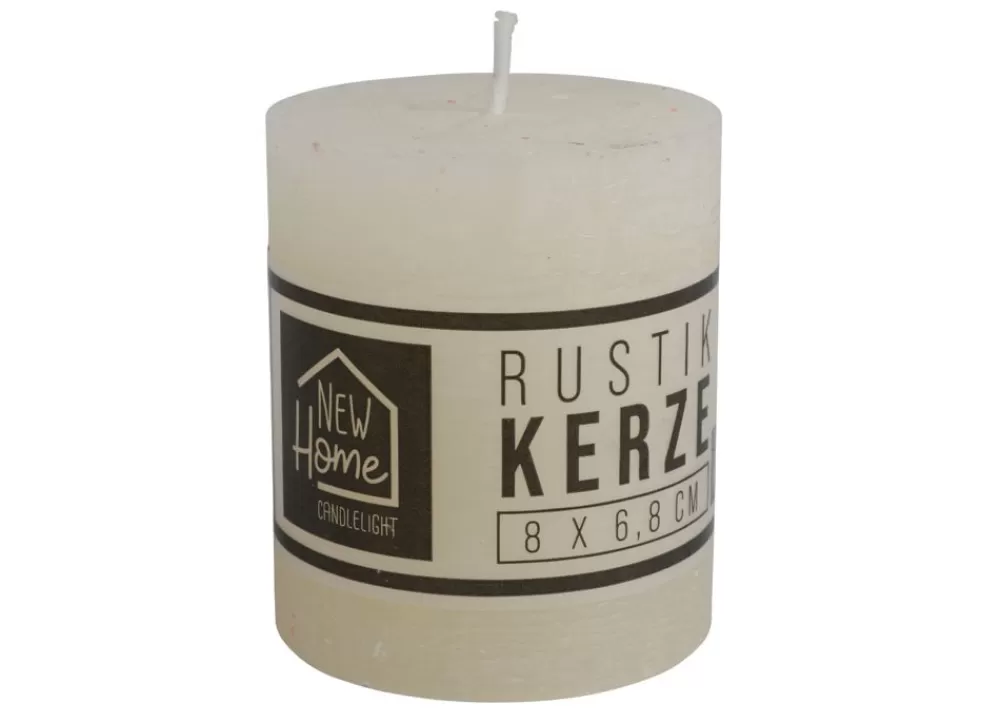 New Home Candlelight Stumpenkerzen^Kerze Rustikal 68X80Mm Champagner