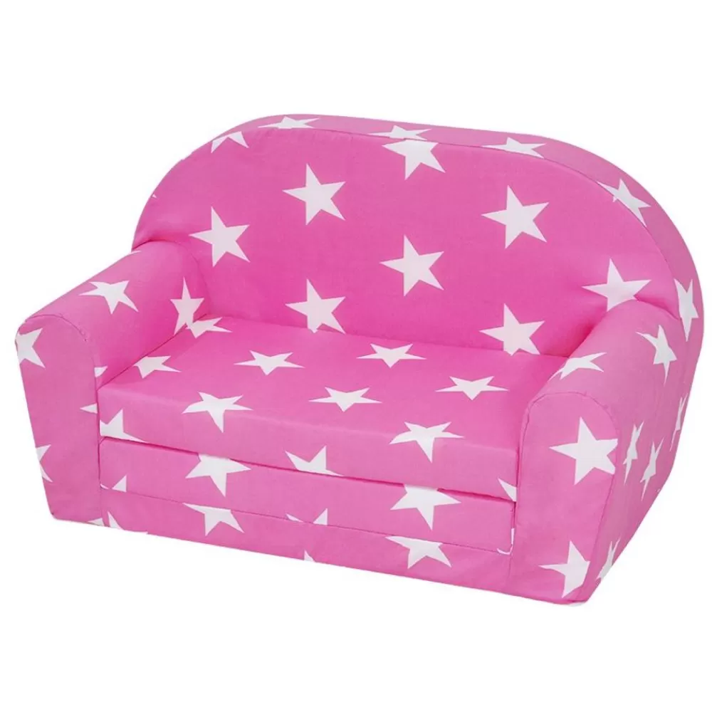 Pseudohersteller Kindermöbel^Kindersofa Lucy Mit Sternen Pink