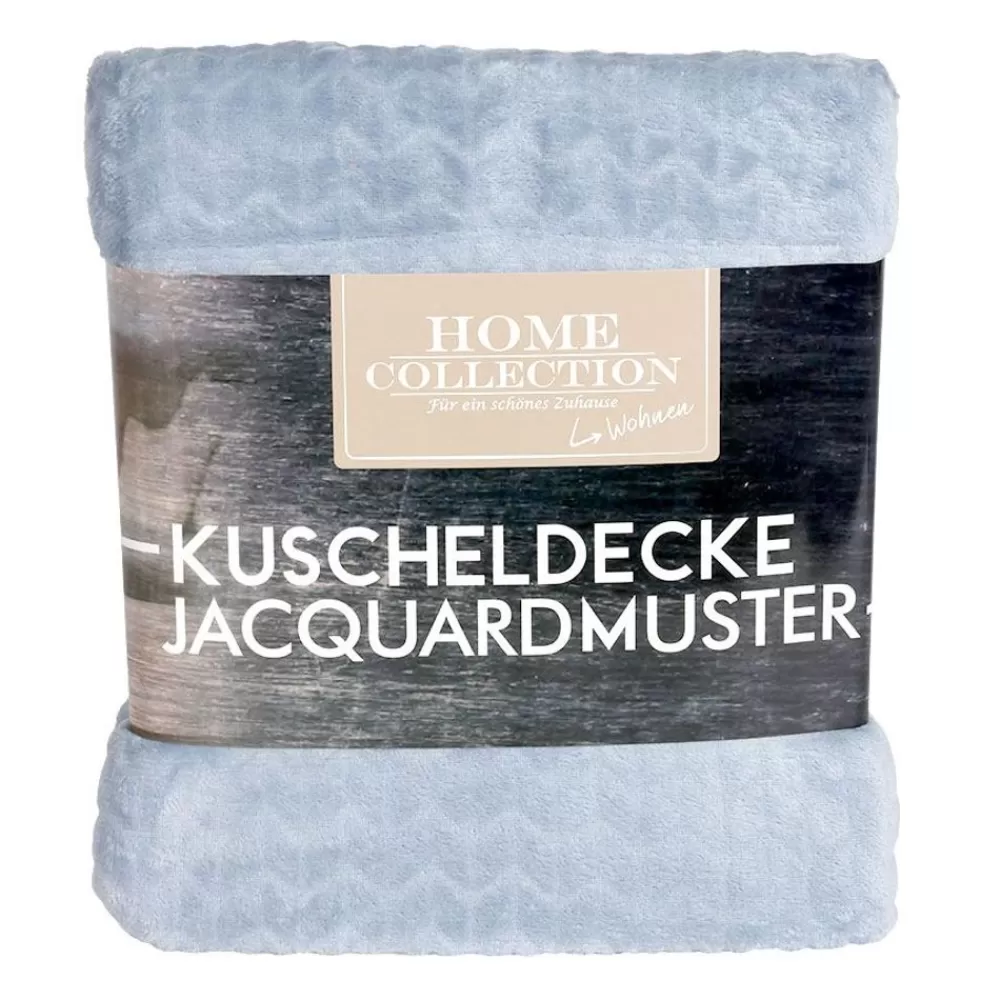 Home Collection Textilien, Decken Und Kissen^Kuscheldecke Jacquardmuster 150X200Cm Pastellblau