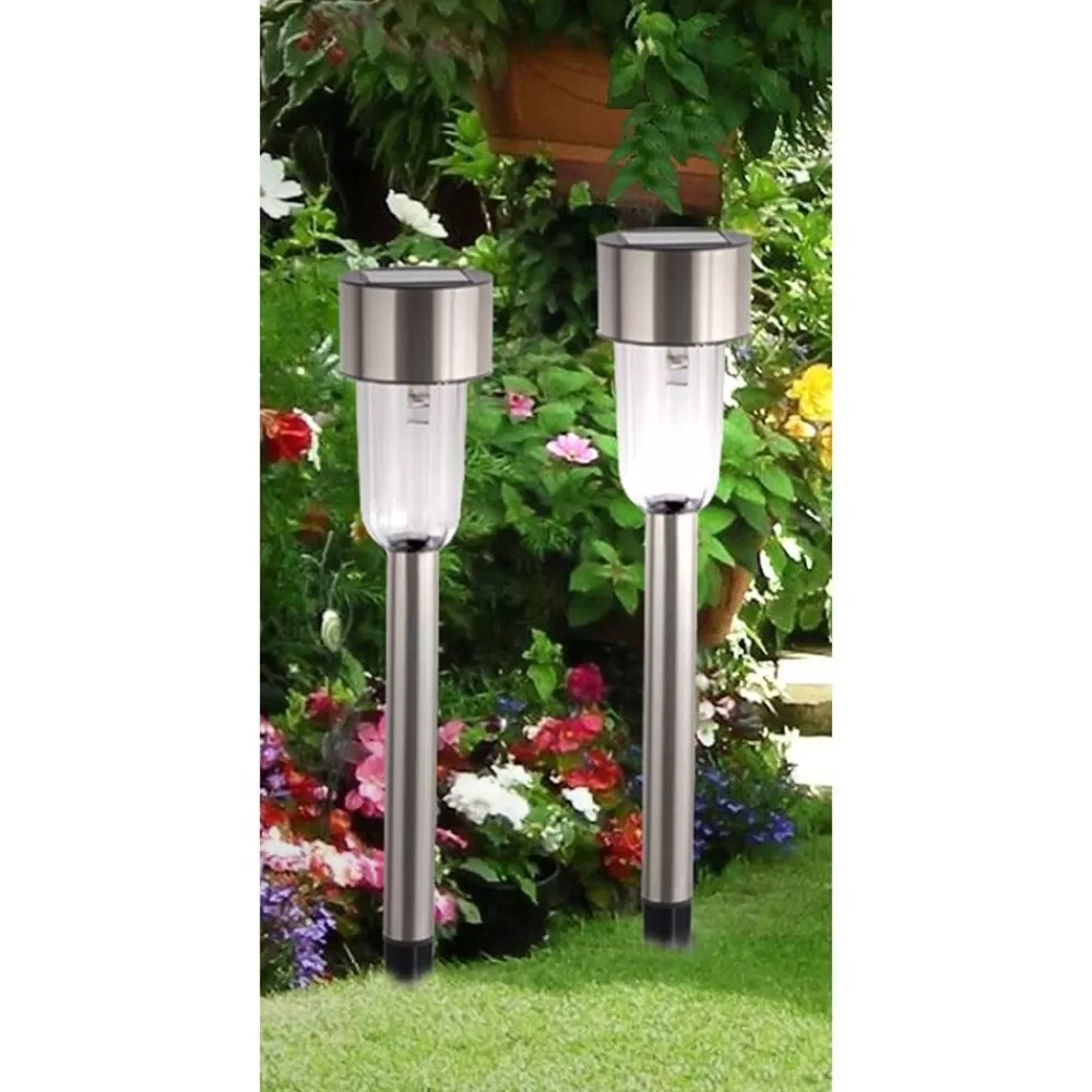 TP Lampen Und Leuchten^Led-Solar-Gartenleuchte Aus Edelstahl 37Cm