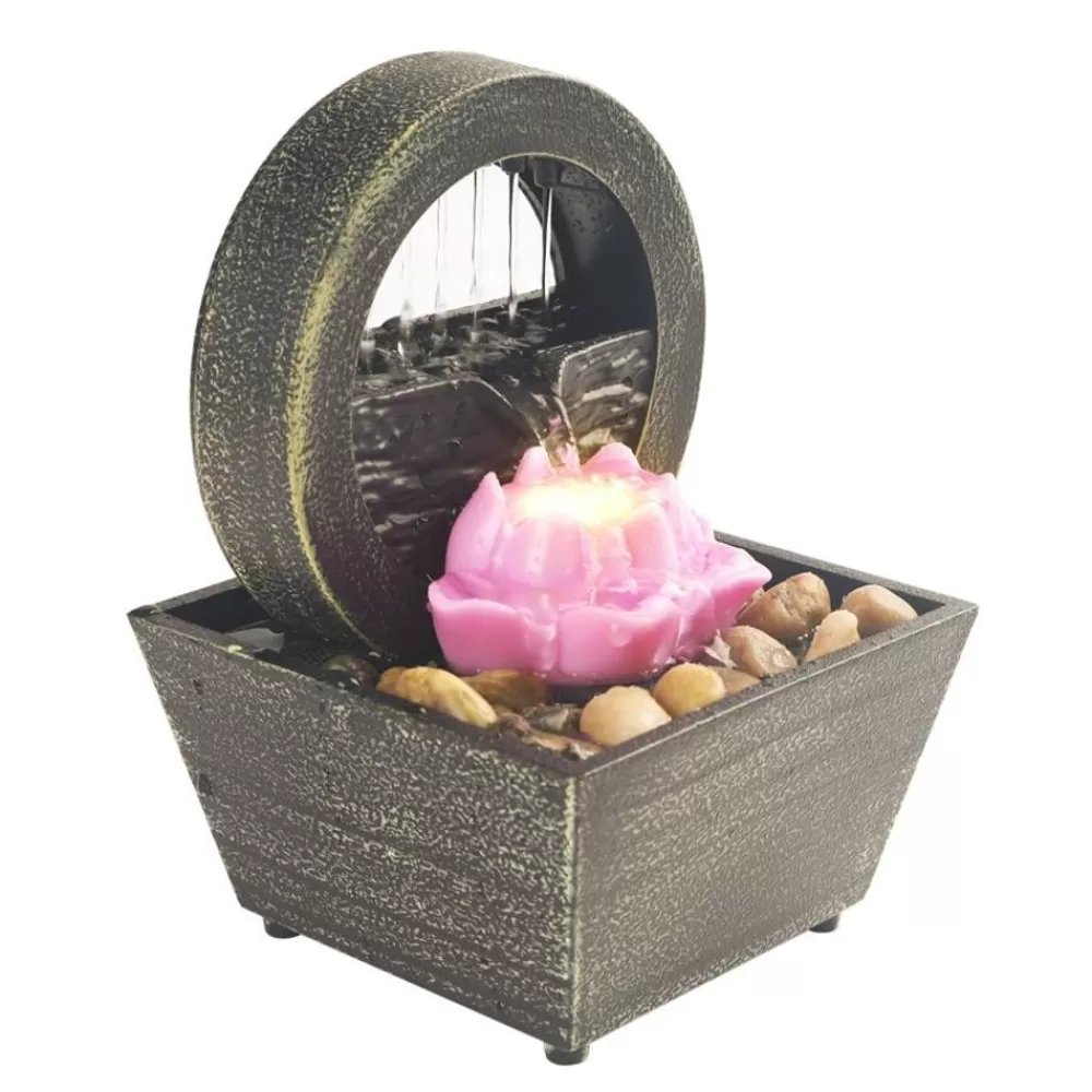 New Home Sonstige Innendeko^Led-Zimmerbrunnen Lotus