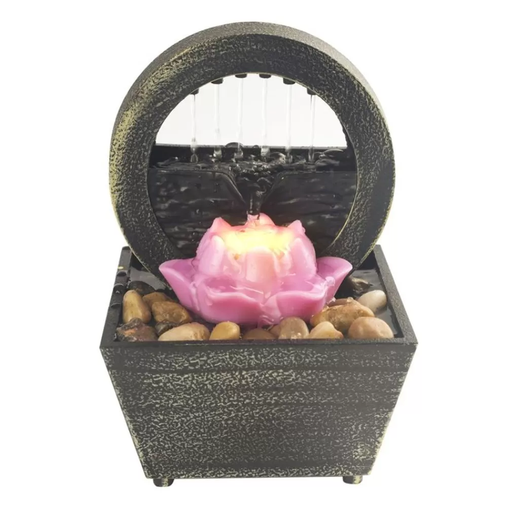 New Home Sonstige Innendeko^Led-Zimmerbrunnen Lotus