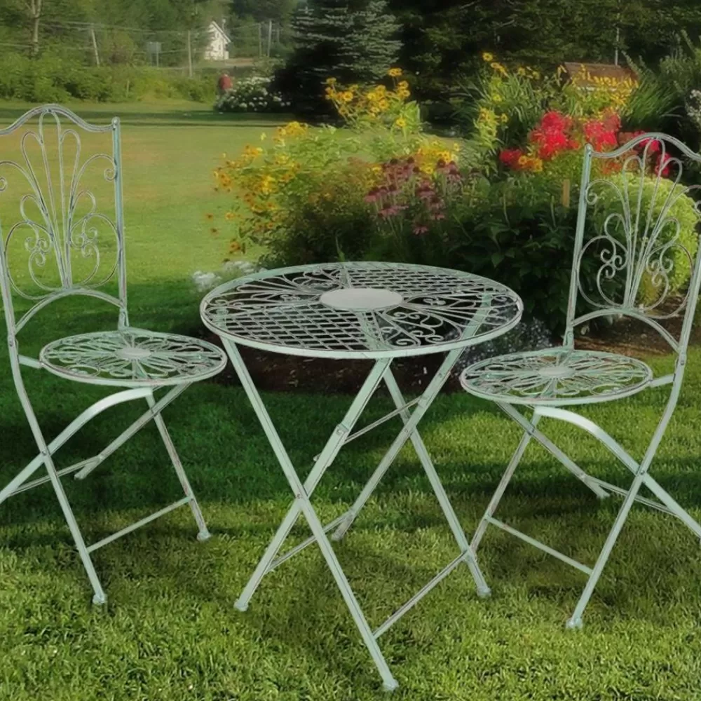 TP Gartentische^Metall-Klapptisch Antik-Grun