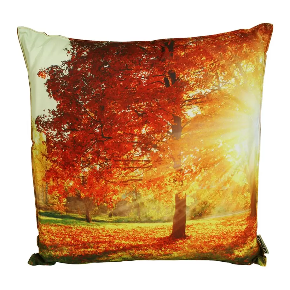 TP Textilien, Decken Und Kissen^Outdoorkissen Herbstbaum Mit Sonnenstrahlen 45X45Cm