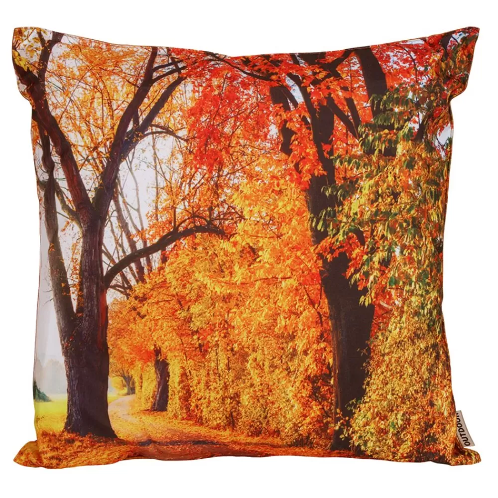 TP Textilien, Decken Und Kissen^Outdoorkissen Herbstweg Orange 45X45Cm