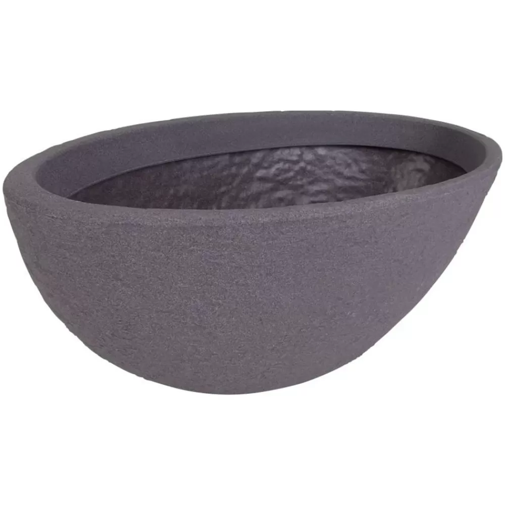 Jelenia Plast Pflanzkübel^Ovaler Pflanztopf Stone 70X40Cm Grau