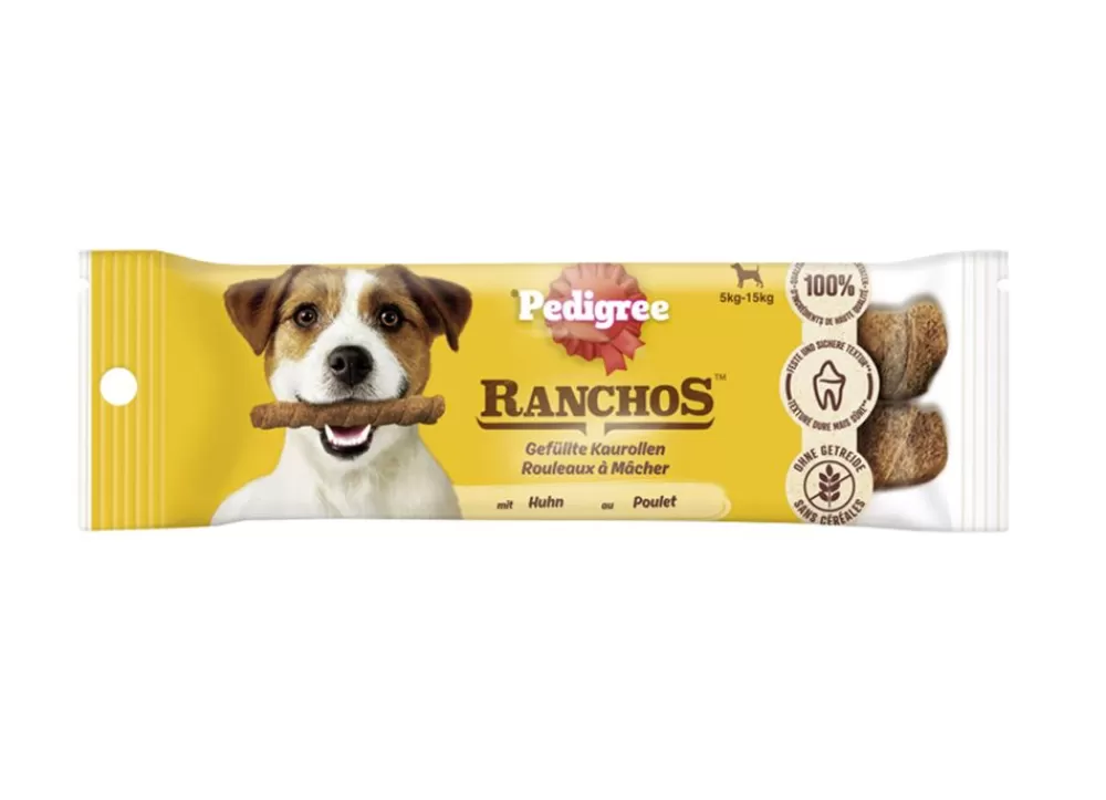 Pedigree Tiernahrung^ Ranchos Mini Gefullte Kaurollen Mit Huhn 80G