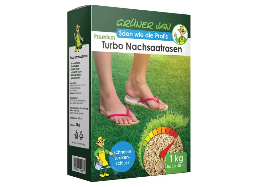 Grüner Jan Rasensamen^Premium Turbo Nachsaatrasen 1Kg