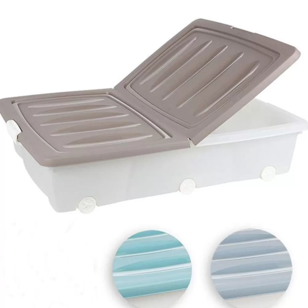 Jelenia Plast Aufbewahrungsboxen^Rollenbox Mit Klappdeckel 55L Pastell