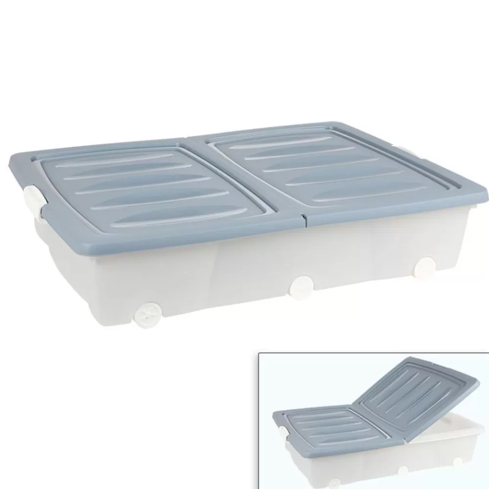 Jelenia Plast Aufbewahrungsboxen^Rollenbox Mit Klappdeckel 55L Pastell