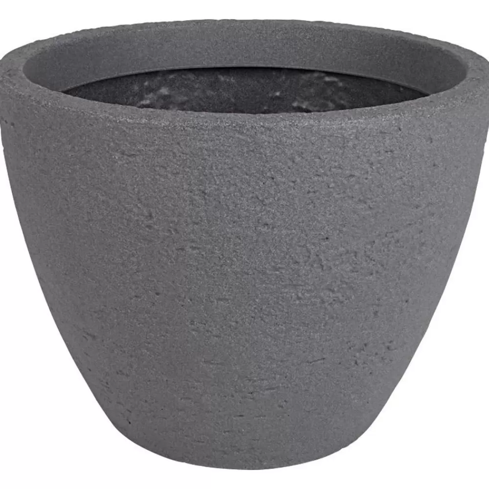 Jelenia Plast Pflanzkübel^Runder Pflanztopf Stone 39X31Cm Grau