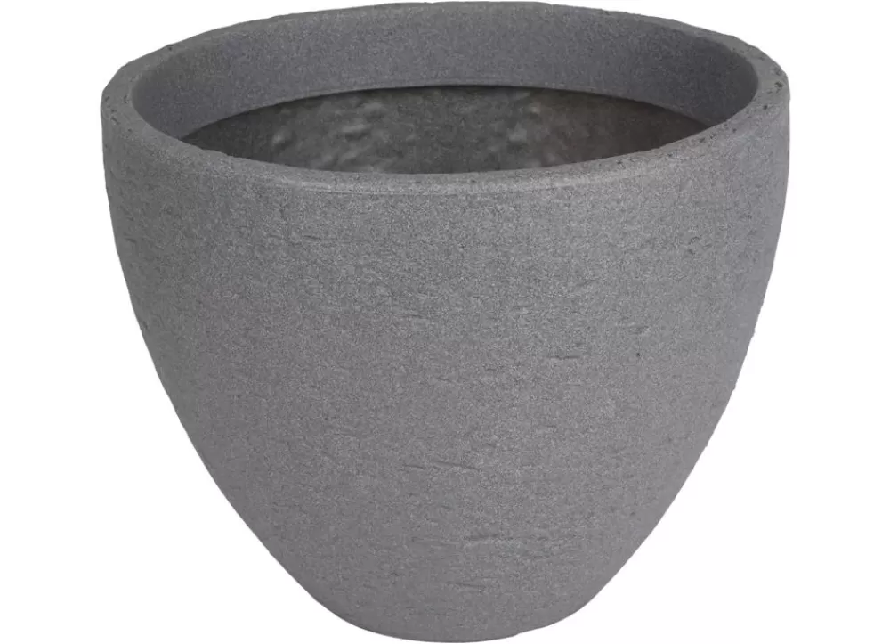 Jelenia Plast Pflanzkübel^Runder Pflanztopf Stone 39X31Cm Grau