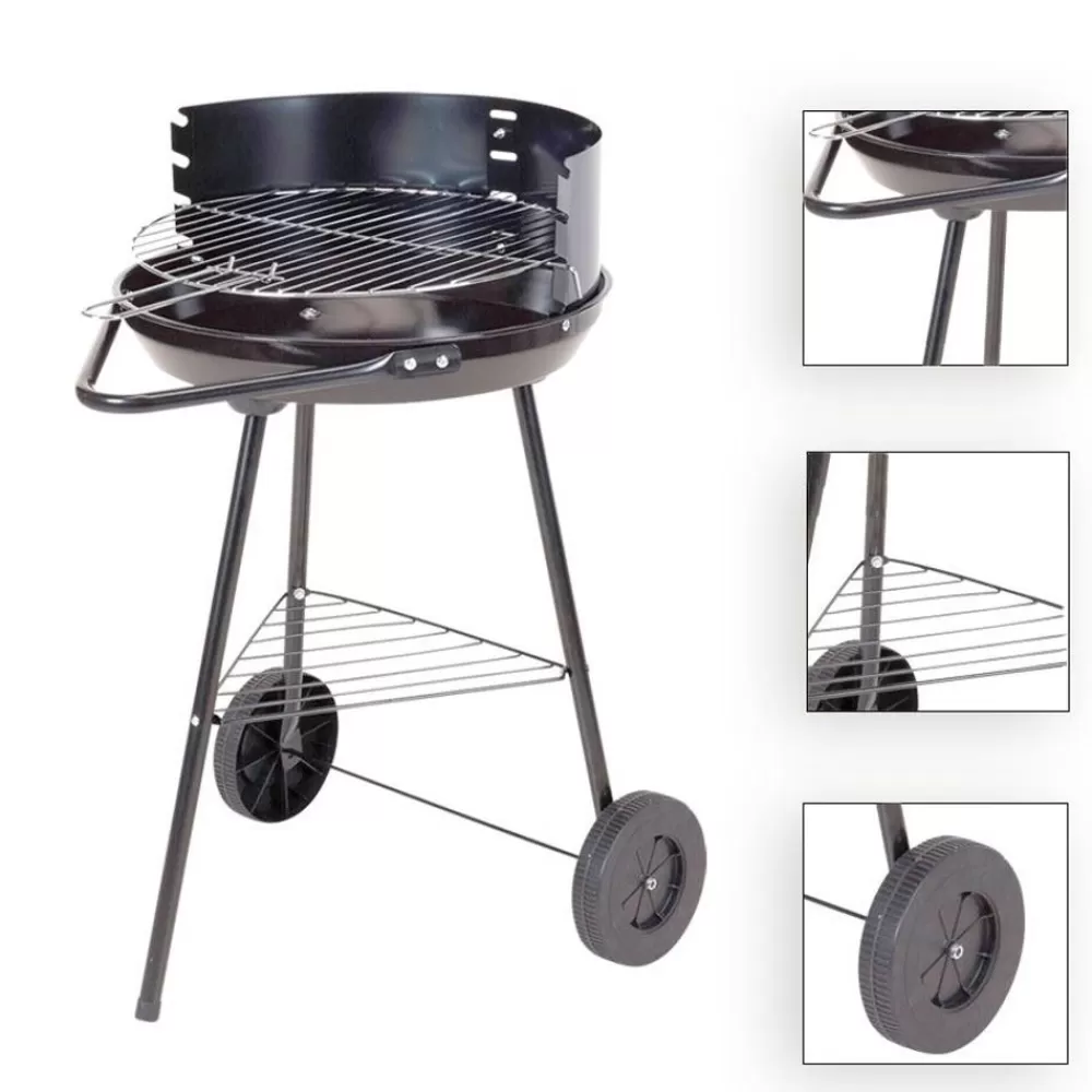 TP Grill Und Barbecue^Rundgrill Mit Radern 40Cm